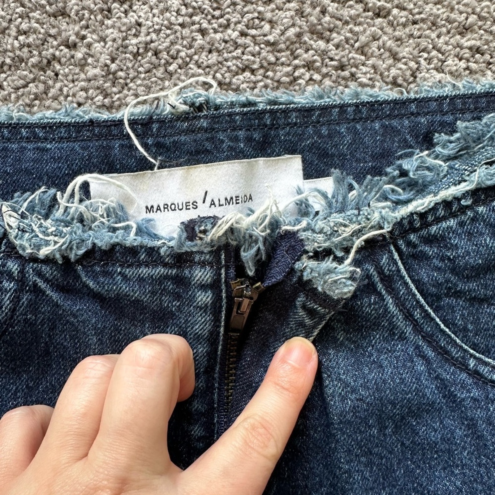 Marques Almeida Waistless Fringe Jeans — image 5 of 8